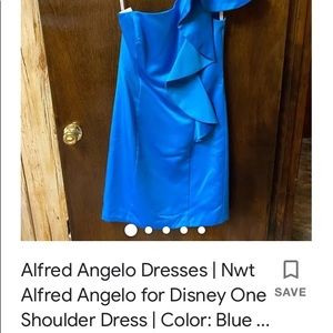 Alfred Angelo Dresses | Alfred Angelo for Disney One Shoulder Dress | Blue